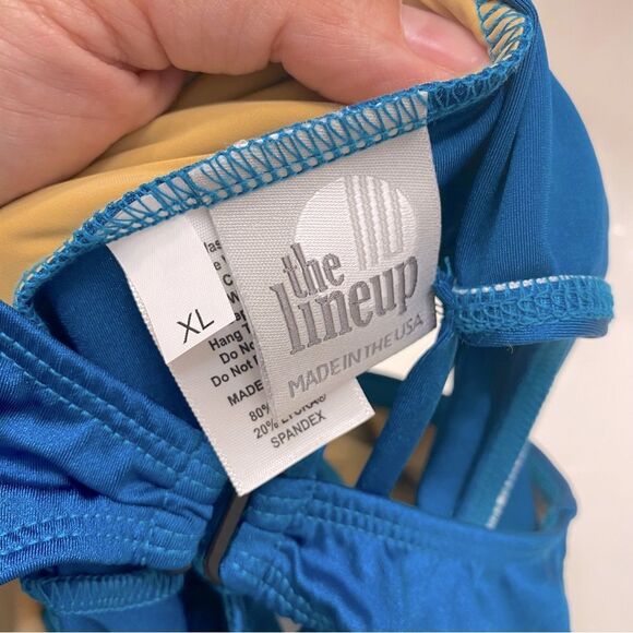 The Line up solo dance costume ALYSHA BIKETARD teal mallard green rhinestone XLC - Picture 7 of 9